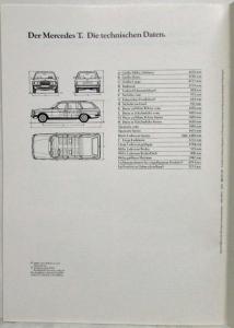 1982 Mercedes-Benz Sales Brochure - German Text