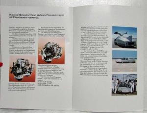 1982 Mercedes-Benz 200D 240D 300D Sales Brochure - German Text