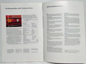 1982 Mercedes-Benz 200D 240D 300D Sales Brochure - German Text