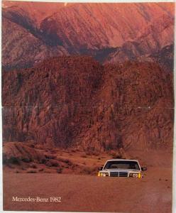 1982 Mercedes-Benz Small Flip-Up Full-Line Sales Brochure with Spec Sheet