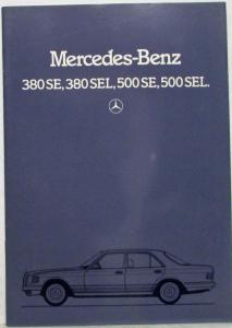 1982 Mercedes-Benz 380SE 380SEL 500SE 500SEL Sales Brochure - German Text