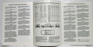 1982 Mercedes-Benz 380SE 380SEL 500SE 500SEL Sales Brochure - German Text
