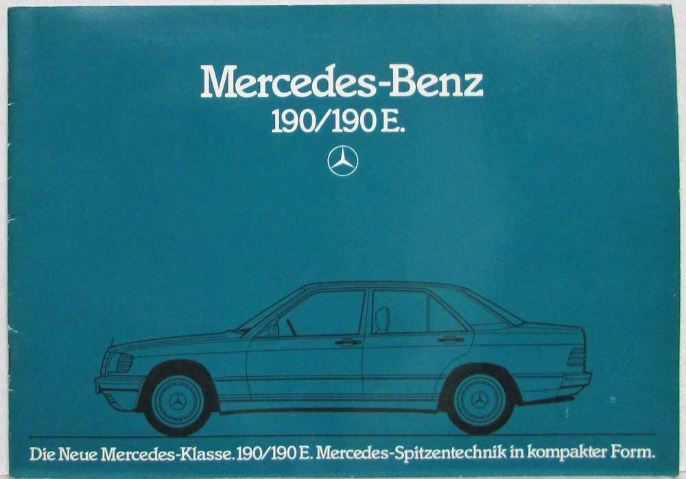 1983 Mercedes-Benz 190/190E Sales Brochure - German Text