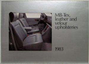 1983 Mercedes-Benz Dealer Sales Brochure Interior Options MB-Tex Leather Velour
