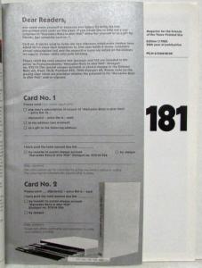 1983 Mercedes-Benz Magazine in aller Welt for Friends of 3-Pointed Star - No 181