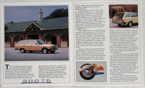 1983 Mercedes-Benz Full Line Small Sales Brochure with Spec Dimensions Sheet
