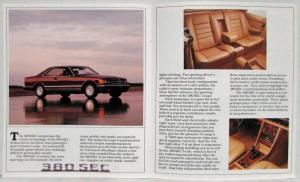 1983 Mercedes-Benz Full Line Small Sales Brochure with Spec Dimensions Sheet