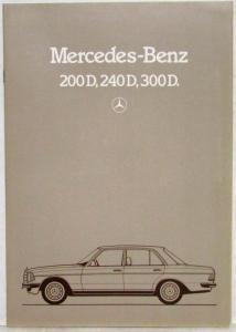 1984 Mercedes-Benz 200D 240D 300D Sales Brochure - German Text