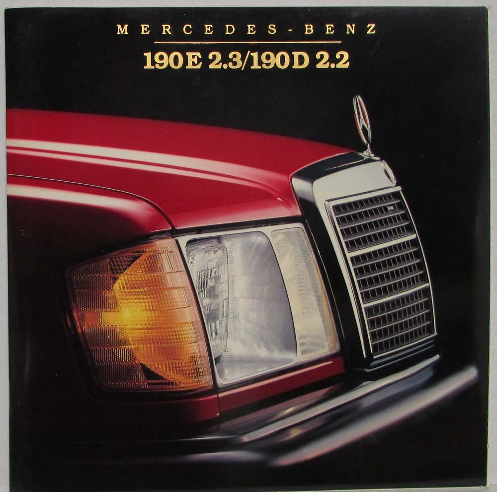 1984 Mercedes-Benz 190E 2.3 and 190D 2.2 Sales Brochure