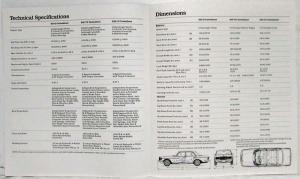 1984 Mercedes-Benz 300D/TD/CD Specifications Folder
