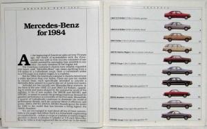 1984 Mercedes-Benz Full Line Prestige Sales Brochure with Specifications Folder