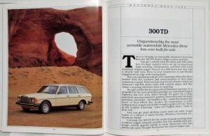 1984 Mercedes-Benz Full Line Prestige Sales Brochure with Specifications Folder
