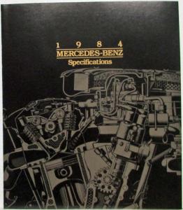 1984 Mercedes-Benz Full Line Prestige Sales Brochure with Specifications Folder