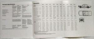 1984 Mercedes-Benz Full Line Prestige Sales Brochure with Specifications Folder