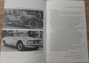 1962 Alfa Romeo History Highlights Racing ORIGINAL Booklet