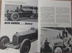 1962 Alfa Romeo History Highlights Racing ORIGINAL Booklet