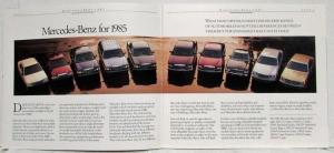 1985 Mercedes-Benz Full Line Sales Brochure with Specifications Folder - Small