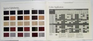 1985 Mercedes-Benz Full-Line Color and Upholstery Folder - 190 300 380 500