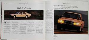 1985 Mercedes-Benz 190 Class Prestige Sales Brochure