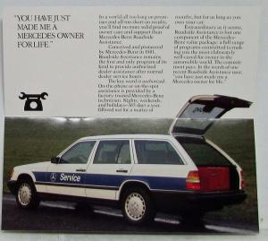 1986 Mercedes-Benz Roadside Assistance Program Brochure