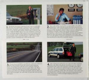 1986 Mercedes-Benz Roadside Assistance Program Brochure