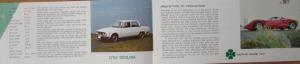1969 1970 Alfa Romeo Specs Sales Brochure 1750 Berlina Spider & GT Veloce