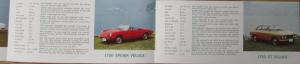 1969 1970 Alfa Romeo Specs Sales Brochure 1750 Berlina Spider & GT Veloce