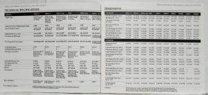 1986 Mercedes-Benz Technical Specifications Folder - Small