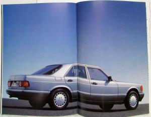 1986 Mercedes-Benz New S-Class Range Sales Brochure - German Text