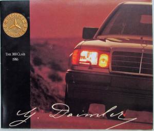 1986 Mercedes-Benz 300 Class Sales Brochure with Specifications Folder