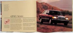 1986 Mercedes-Benz S-Class Sales Brochure with Specifications Folder