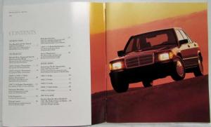 1987 Mercedes-Benz 190 Class Prestige Sales Brochure