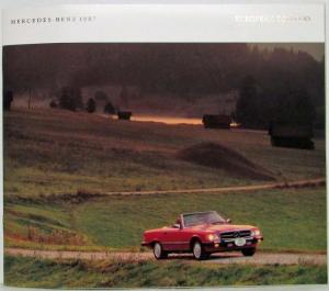 1987 Mercedes-Benz Guide to European Delivery Program Sales Brochure