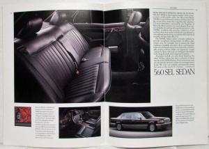 1988 Mercedes-Benz S-Class Sales Brochure with Specifications Folder