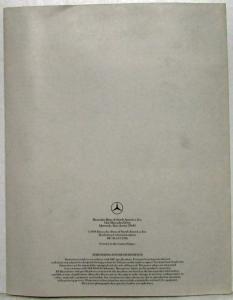 1988 Mercedes-Benz Full Model Line Legacy Unfolded Sales Folder/Poster