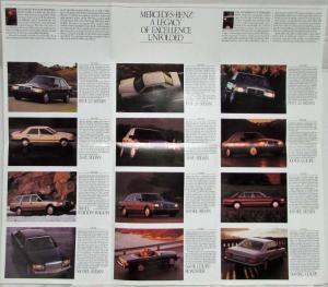 1988 Mercedes-Benz Full Model Line Sales Folder/Poster