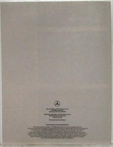 1988 Mercedes-Benz Full Model Line Sales Folder/Poster