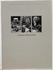 1988 Mercedes-Benz Technical Specifications Folder