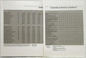 1988 Mercedes-Benz Technical Specifications Folder