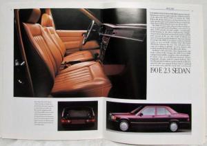 1988 Mercedes-Benz 190 Class Sales Brochure with Specifications Folder