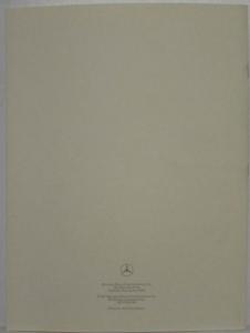 1988 Mercedes-Benz 190 Class Sales Brochure with Specifications Folder
