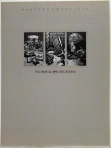 1988 Mercedes-Benz 190 Class Sales Brochure with Specifications Folder
