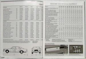 1989 Mercedes-Benz Technical Specifications Folder