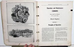 1956 Cummins Diesel Engine Owners Manual H HS HR HRS NH NHS NHRS NHH NT NRT