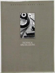 1989 Mercedes-Benz Technical Specifications Folder - Large