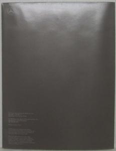 1989 Mercedes-Benz Model Line Sales Folder