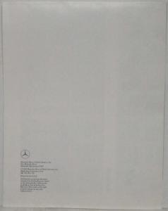 1990 Mercedes-Benz Technical Specifications Folder