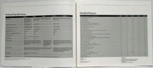 1985 Mercedes-Benz S-Class Specifications Folder