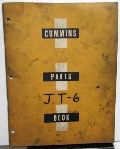 1959 Cummins JS JNS JT Diesel Engines Parts Book Catalog Bulletin 966784