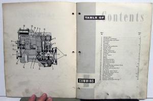 1959 Cummins JS JNS JT Diesel Engines Parts Book Catalog Bulletin 966784